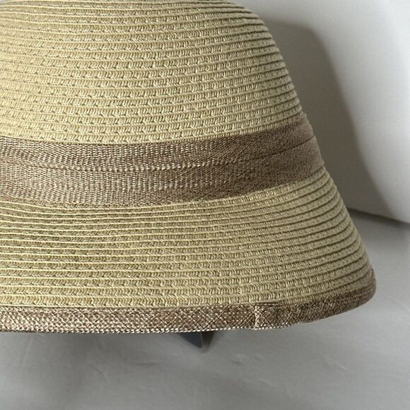 Angela & William Straw Hat Women's NWT One Size Adjustable Beige Beach Sun - Picture 4 of 7